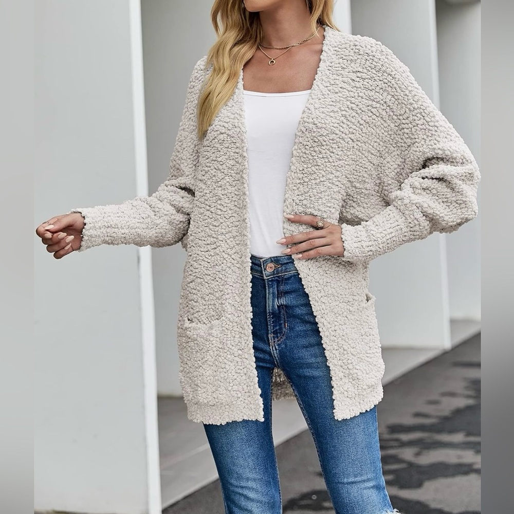 Rachel Zoe women’s oversize extra small long sleeve open front cardinal sweater